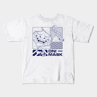 Japanese Demon Oni Mask Kids T-Shirt